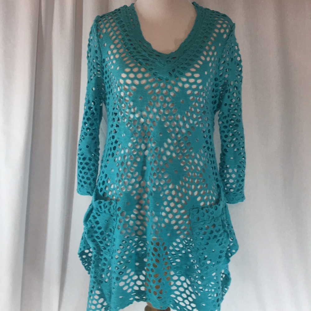 Turquoise beach cover up